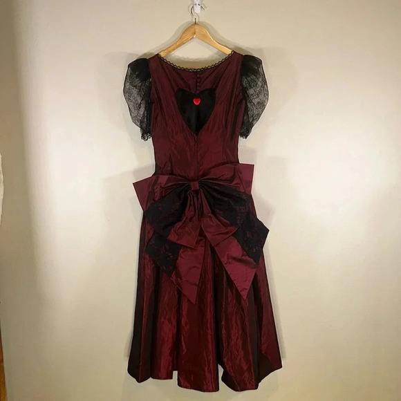 Vintage Handmade Dress Women Taffeta Tea Length Southern Belle Cosplay - Picture 3 of 8